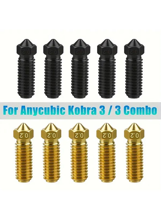 قطعتان فوهة نحاسية 0.4 مم لطابعة Anycubic Kobra 3 Combo Hotend ثلاثية الأبعاد قطع غيار - Image 1