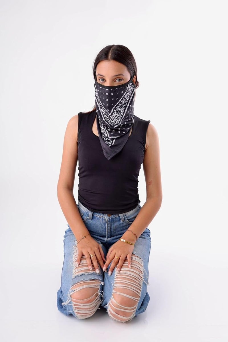 Future Tabs Store Future Tabs Paisley Print Ice Silk Neck Gaiter for Men & Women – Breathable Sun Protection Scarf Bandana | Summer UV Face Mask for Cycling, Running, Outdoor Sports - Image 3