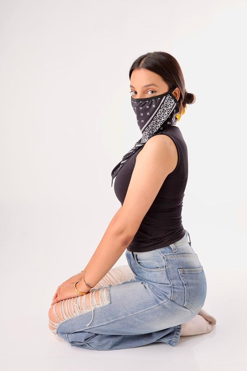 Future Tabs Store Future Tabs Paisley Print Ice Silk Neck Gaiter for Men & Women – Breathable Sun Protection Scarf Bandana | Summer UV Face Mask for Cycling, Running, Outdoor Sports - Image 5