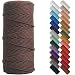NOANTA Dark Coffee Macrame Cord 3mm x 109yards Colored Macrame Rope Cotton Rope Macrame Yarn Colorful Cotton Craft Cord for Wall Hanging Plant Hangers Crafts Knitting - Image 2