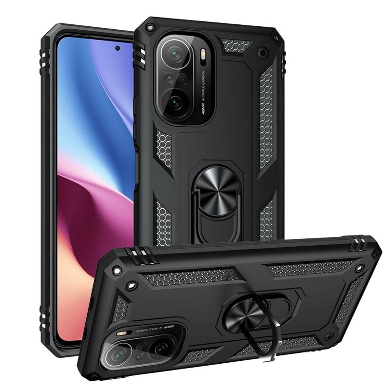 MS TPU+PC MagSafe Case for redminote13pro/pocom6pro with Shockproof and Drop Protection plus Shockproof plus Kickstand plus Strong Magnetic in Black - Image 1