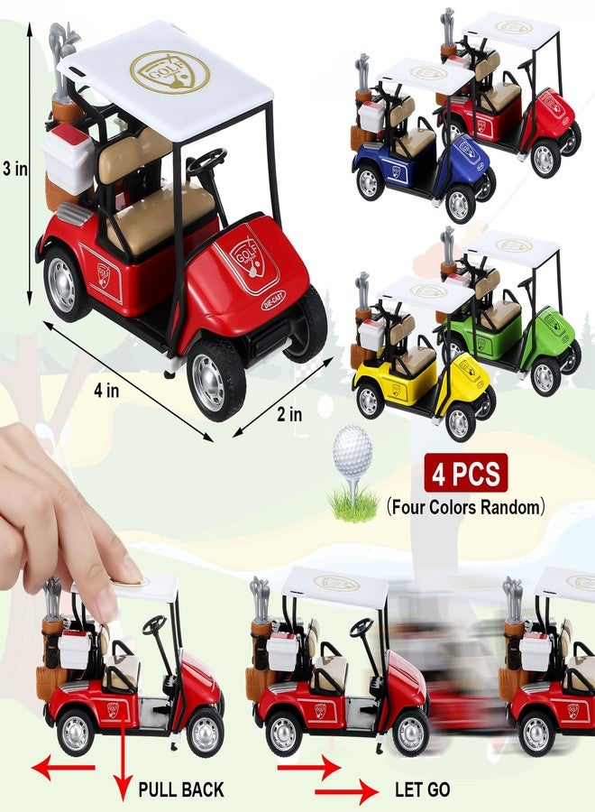 LaRandom 4 Pcs Golf Table Centerpiece Decorations with Practice Ball Golf Cart Toy Pen Tees Grass Mats Red Flag Plastic Flag Stand for Sport Themed Birthday Party Decor - Image 3