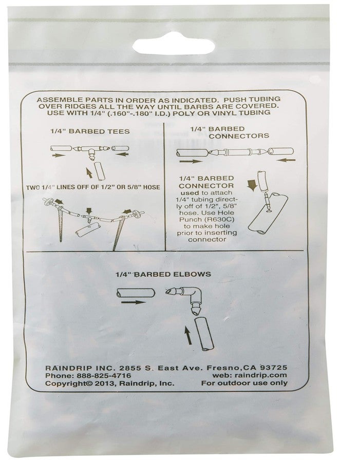Raindrip 312050B Drip Irrigation Fittings Single Barbed Coupling Connectors, 1/4-Inch, 50 Per Bag, for Trees, Shrubs, Gardens, Black - Image 5
