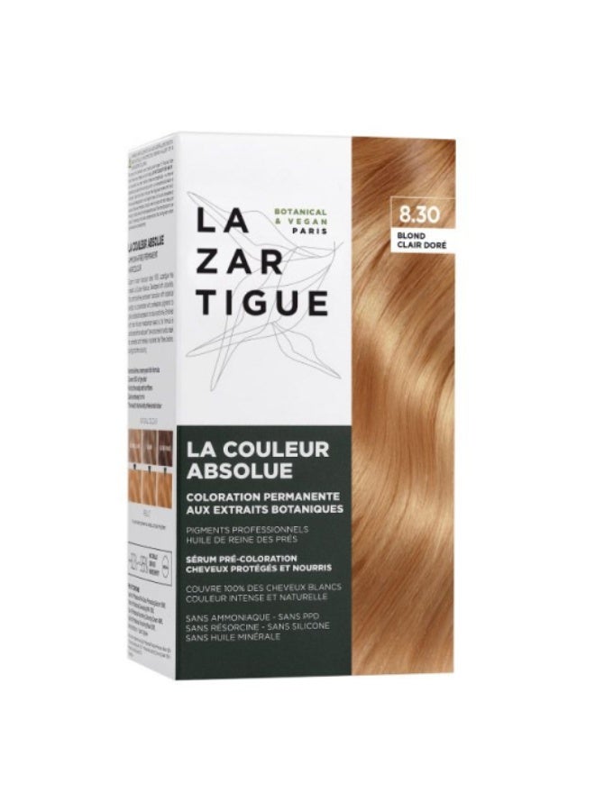 Lazartigue Permanent Hair Color 8.30 Light Golden Blonde - Image 1