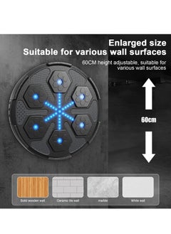 MDHL Smart Electronic Music Boxing Machine, Wall Mounted Boxing Machine Game, Intelligent Boxing Target, Wall Punching Bag - Boxing Training Punching Equipment Portable Home Workout Equipment  - Image 4