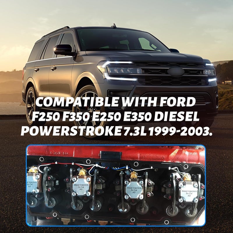 BOMLING Powerstroke Diesel Valve Cover Gasket Set for Ford F250 F350 E250 E350 7.3L (1999-2003) with Gaskets, Glow Plugs, Harness, and Relay - Image 2