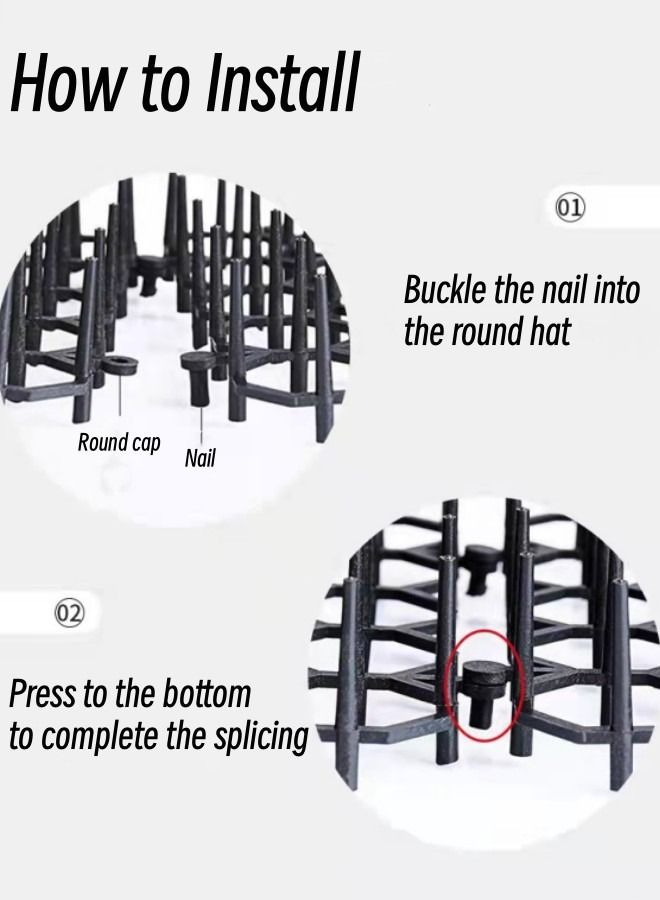 Generic 16 X 13 inch Cats Scat Mat with Spikes Cat Repellent Spikes Anti Cat Sting Pad Garden Scat Mat Anti-Cat Dog Web Digging Plug Flat Sting Tape Indoor Outdoor Garden Deterrent Device - Image 3