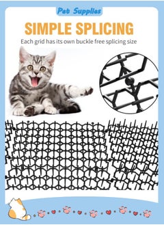 Generic 16 X 13 inch Cats Scat Mat with Spikes Cat Repellent Spikes Anti Cat Sting Pad Garden Scat Mat Anti-Cat Dog Web Digging Plug Flat Sting Tape Indoor Outdoor Garden Deterrent Device  - Image 1