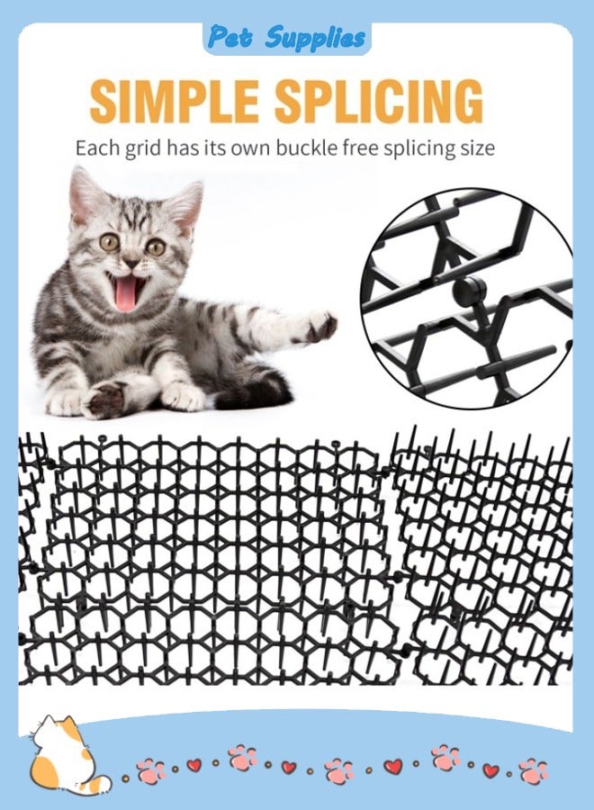 Generic 16 X 13 inch Cats Scat Mat with Spikes Cat Repellent Spikes Anti Cat Sting Pad Garden Scat Mat Anti-Cat Dog Web Digging Plug Flat Sting Tape Indoor Outdoor Garden Deterrent Device - Image 1