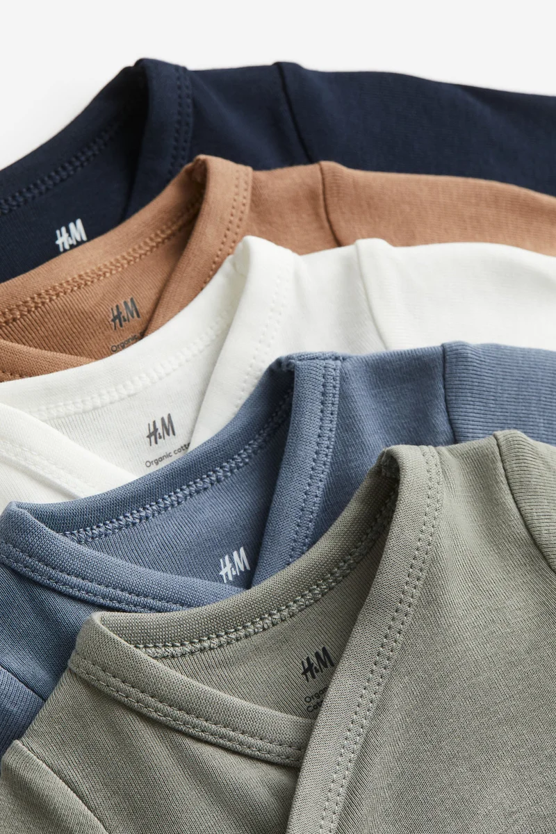 H&M 5-pack wrapover bodysuits