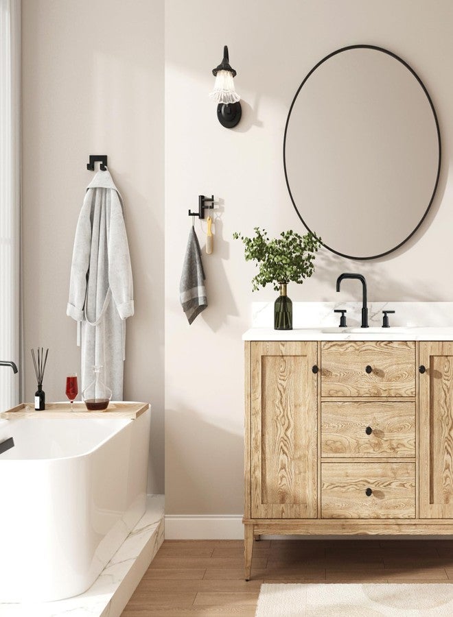 APLusee Swivel Towel Hook, 304 Stainless Steel Foldable Clothes Hook with Multi Three Rotating Arm, Flexible Bathroom Kitchen Storage Hanger Wall Mounted, Matte Black - Image 3