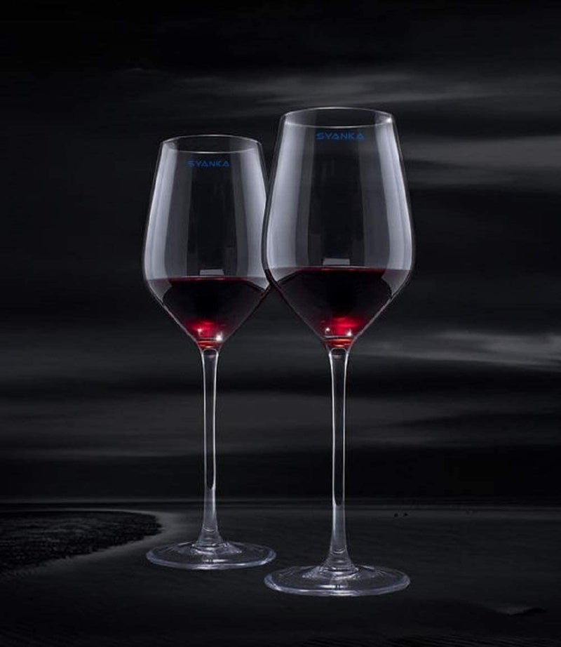 SYANKA Italian Premium Glass Wine Glass - Set of 2, Clear, 330ml - Image 1