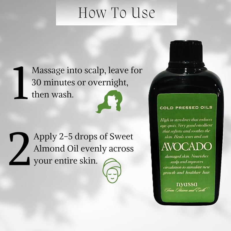 Nyassa Avocado Oil 100ml 100 Pure Natural Cold Pressed Rich in Vitamin E Prevents Age Spots For Face Body Hair No Chemicals Parabens or Cruelty - Image 5