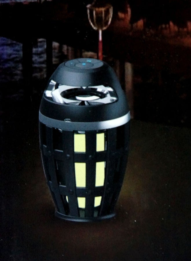 Loquat Flame Atmosphere Lamp Bluetooth Speaker Black - Image 4