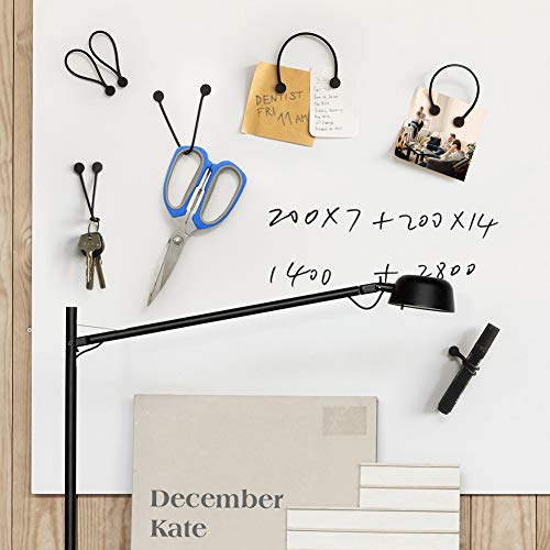 SMART&COOL Reusable Silicone Magnetic Cable Ties for Bundling and Organizing, Holding Stuff, Book Markers, Fridge Magnets, Assorted Color, 7.16'' (10-Pack, Black) - Image 2