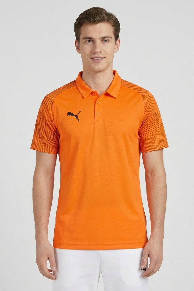 PUMA Men Sportswear Fit Short Sleeve Training Polo Shirt, Orange - Image 1