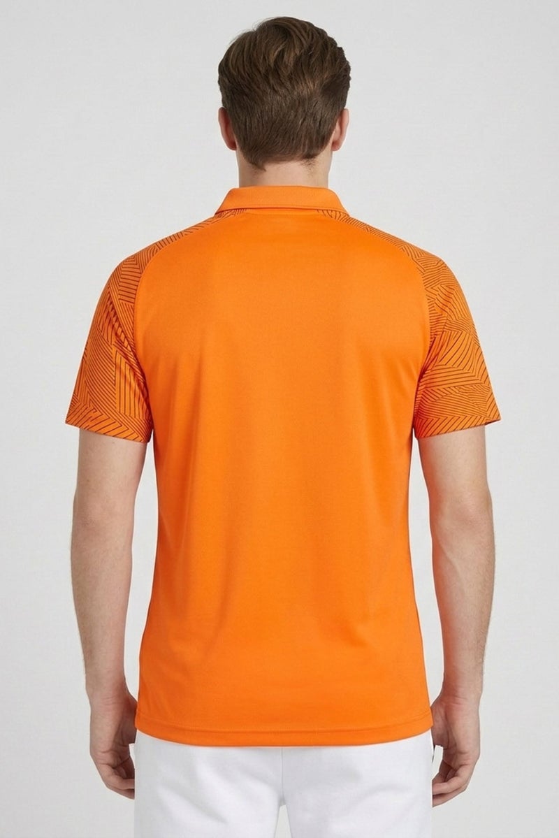 PUMA Men Sportswear Fit Short Sleeve Training Polo Shirt, Orange - Image 4