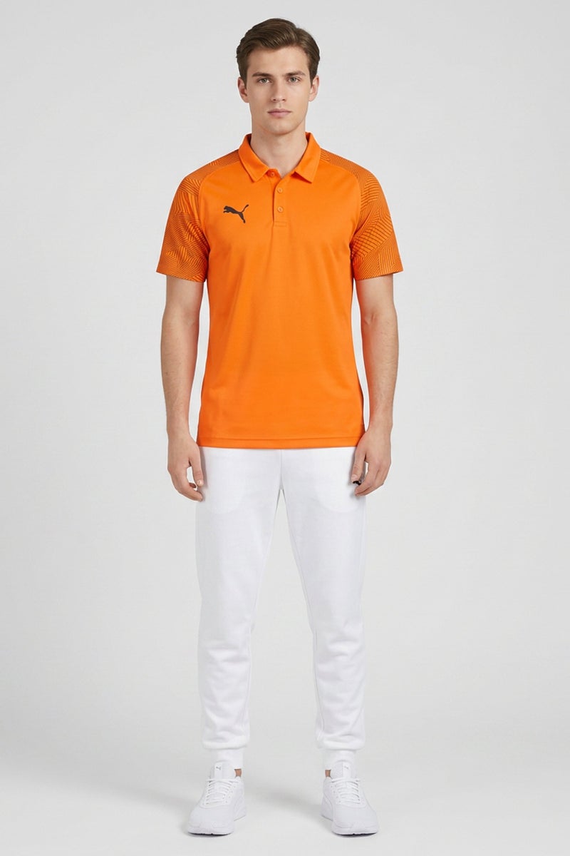 PUMA Men Sportswear Fit Short Sleeve Training Polo Shirt, Orange - Image 2