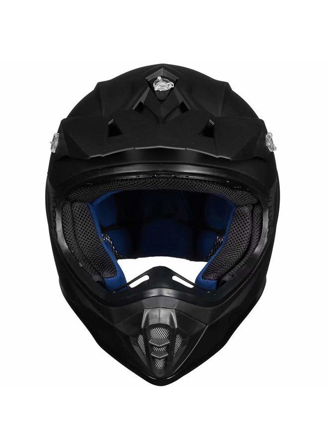 ILM خوذات دراجات التراب للكبار - خوذة موتوكروس ATV دراجة ترابية BMX MX أوف رود كاملة الوجه للدراجات النارية، موديل 128S معتمد من DOT (أسود غير لامع، للكبار - L) - Image 3