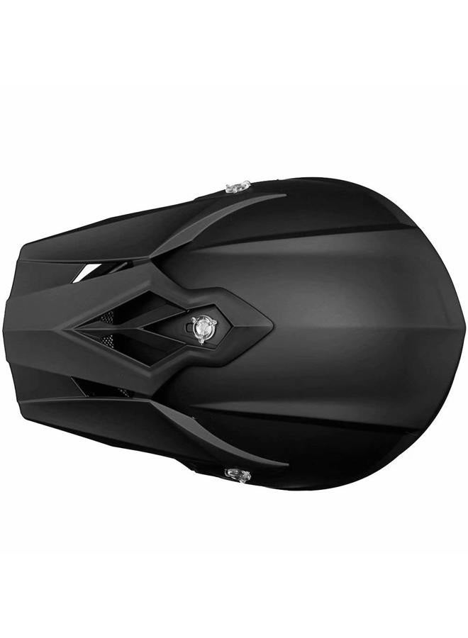 ILM خوذات دراجات التراب للكبار - خوذة موتوكروس ATV دراجة ترابية BMX MX أوف رود كاملة الوجه للدراجات النارية، موديل 128S معتمد من DOT (أسود غير لامع، للكبار - L) - Image 5