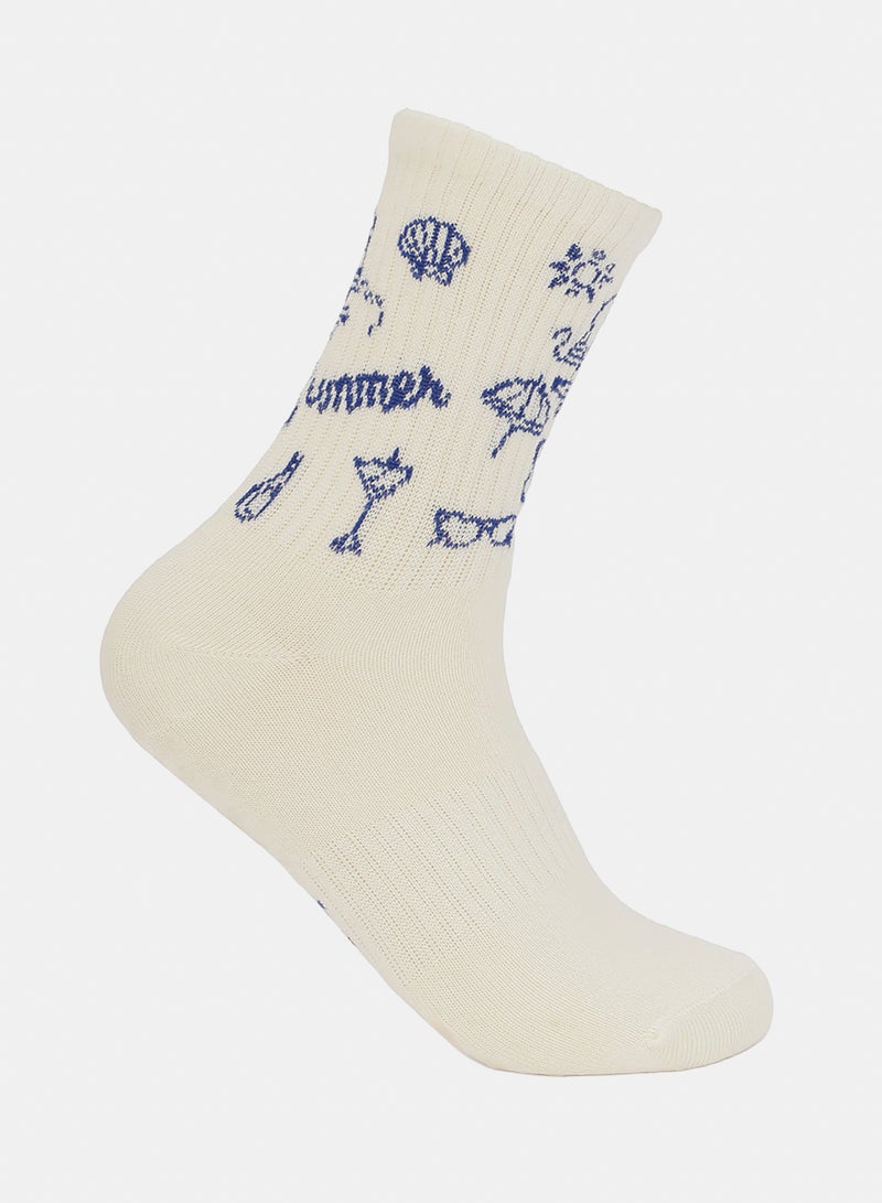 Carina Printed Grip Socks - 2 Pairs - Image 2