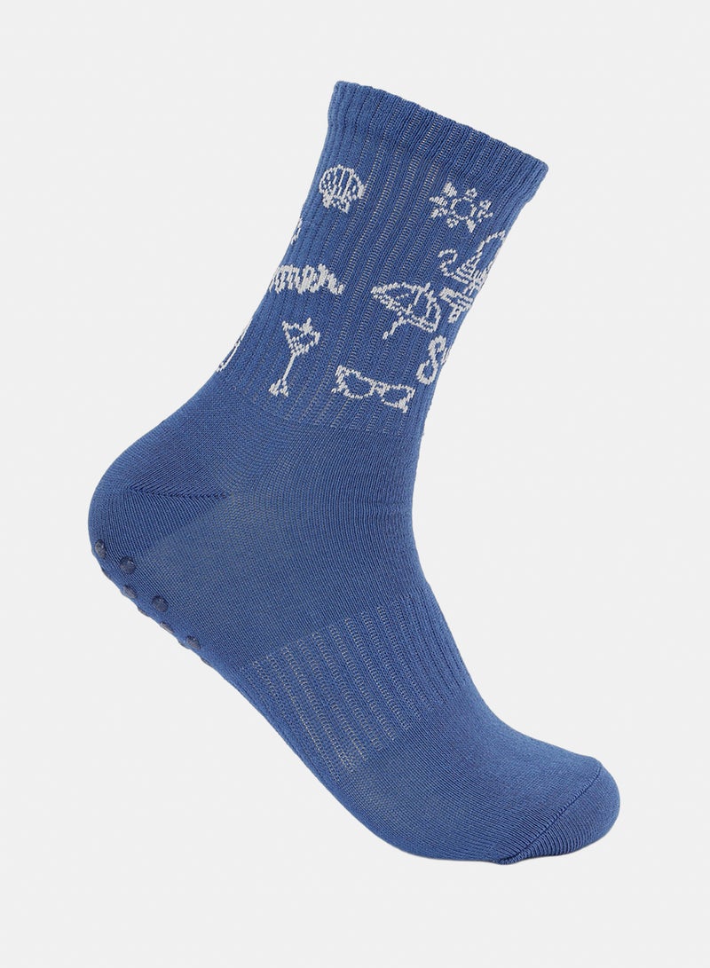 Carina Printed Grip Socks - 2 Pairs - Image 4