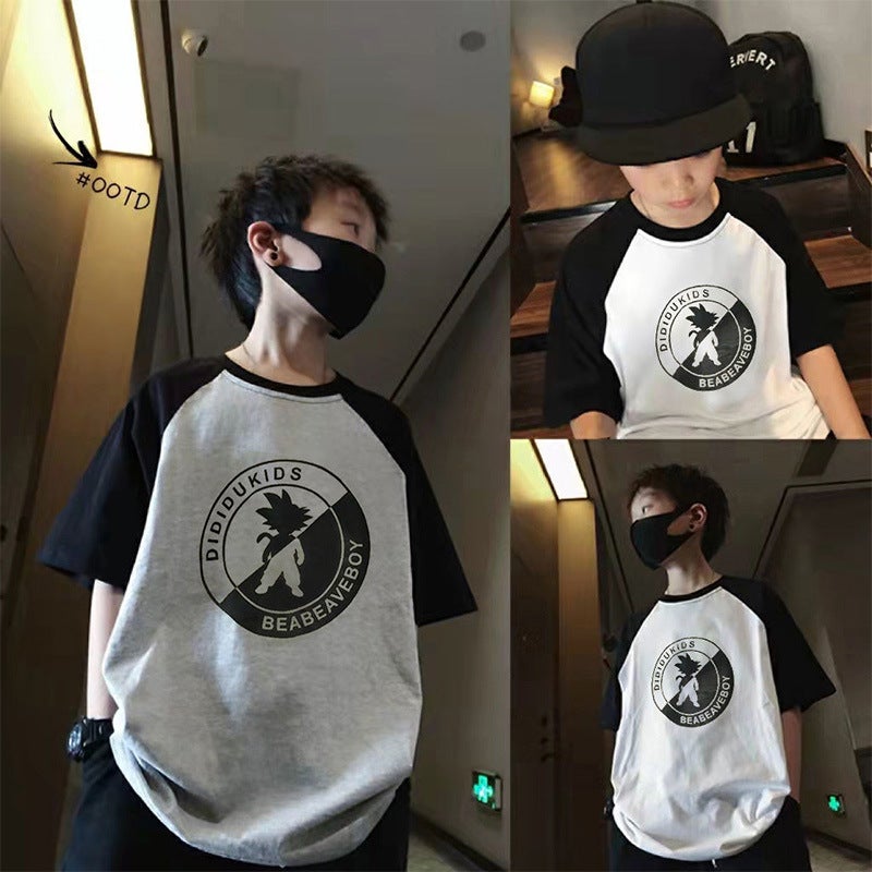 Children'S Wear Boy'S Cotton Short-Sleeved Boy'S Korean Style Half-Sleeved Children'S Cotton Top Summer Thin Children'S Baby'S T-Shirt - Image 2