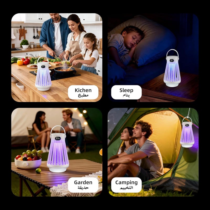 Royalstar Portable Electric Flying Insects Killer Bug Zapper Insect Killer Outdoor，Mosquito Killer LED UV Light, 2000V Waterproof Fly Trap for Patio Yard Garden Indoor Use (Modern) - Image 5