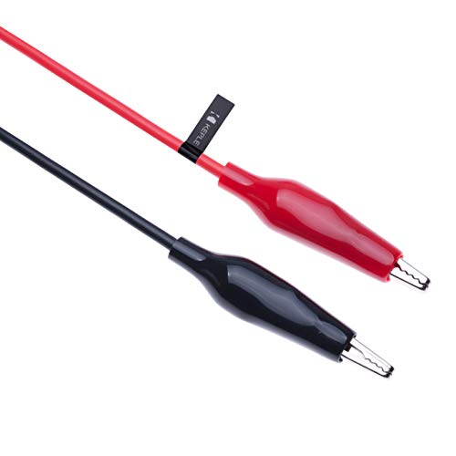 Keple Crocodile Clips Electrical Insulated Wire Multimeter Test Leads Set Alligator Clip Clamps Double Ended Voltage Tester Cable (0.5 Meter/Red & Black) - Image 2