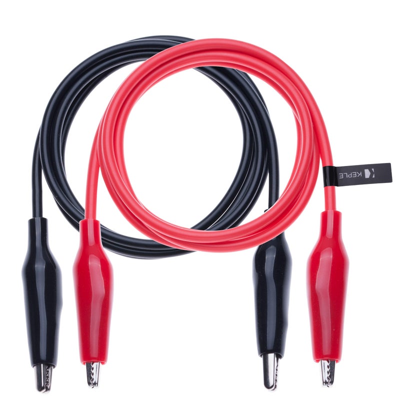 Keple Crocodile Clips Electrical Insulated Wire Multimeter Test Leads Set Alligator Clip Clamps Double Ended Voltage Tester Cable (0.5 Meter/Red & Black) - Image 5
