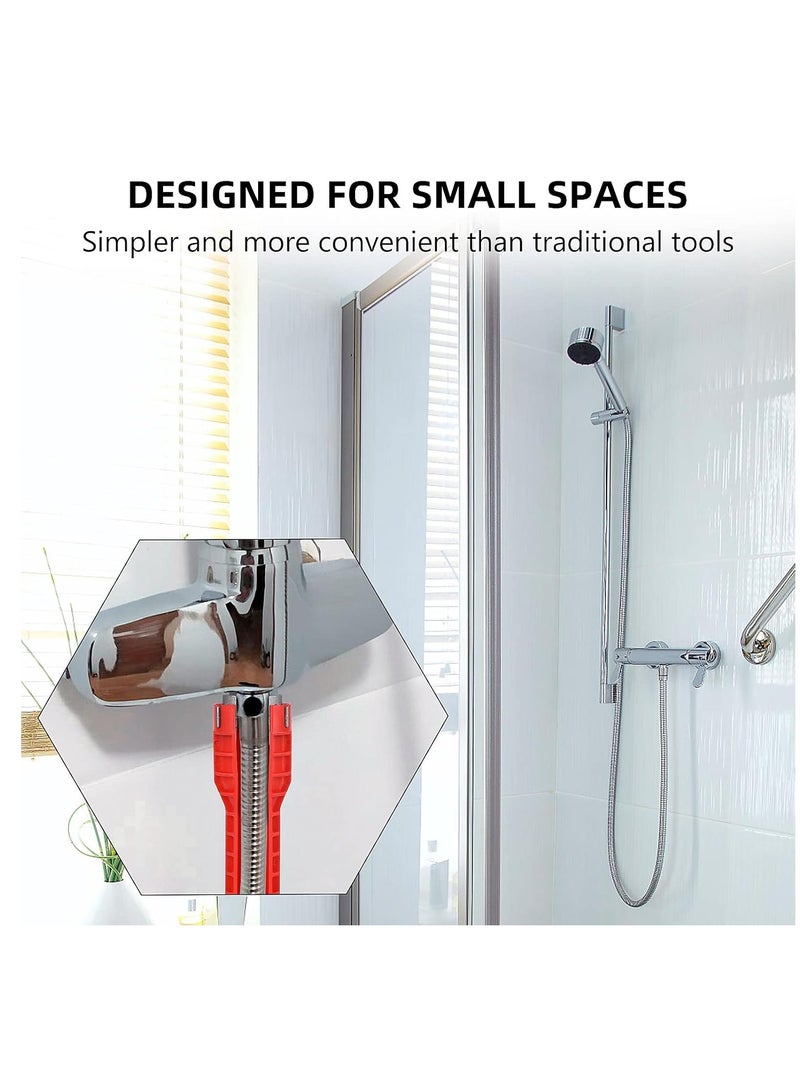 8-in-1 Faucet and Sink Wrench – Multi-Functional Sink Installer Tool for Bathroom, Kitchen, Toilet Bowl Plumbing – Faucet Nut & Supply Line Wrench with Spirit Level - Image 4