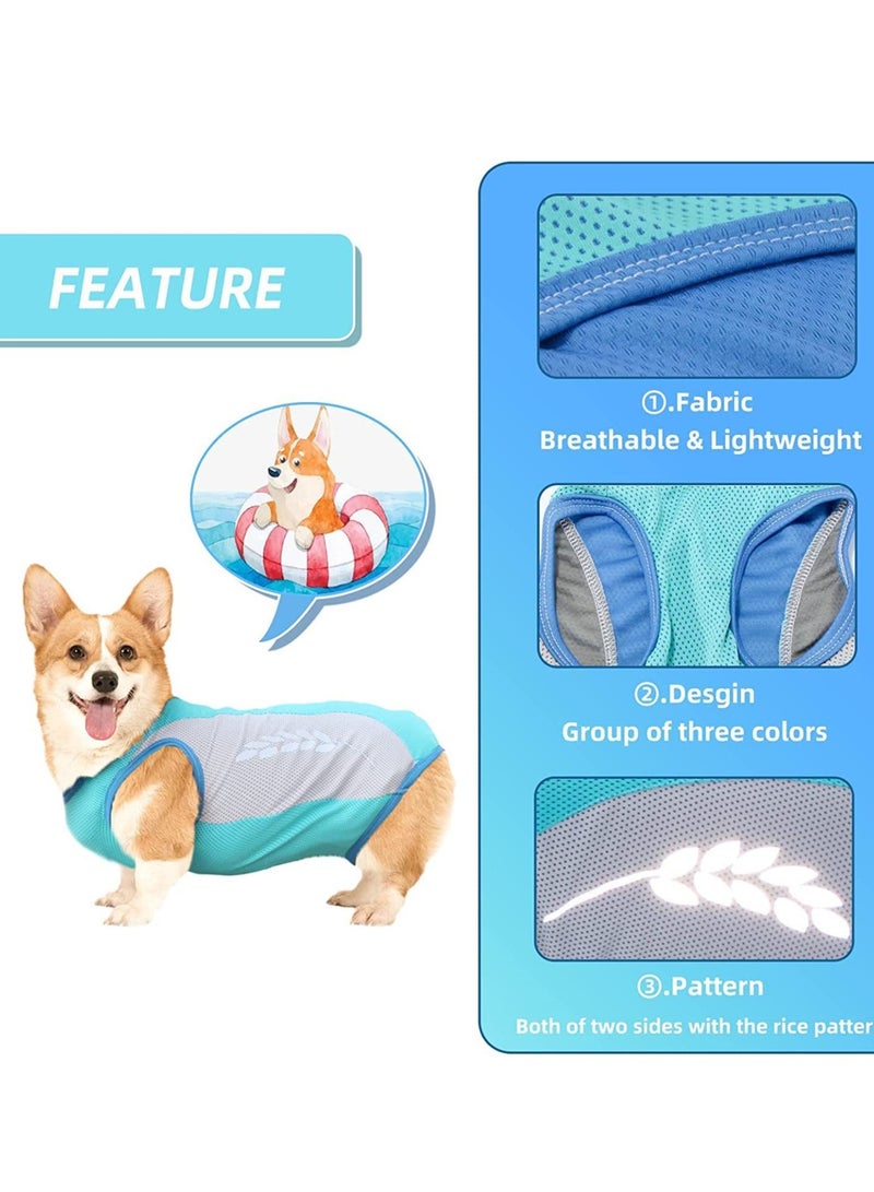 SYOSI Dog Cooling Vest Instant T-Shirts for Summer Evaporative Microfiber Sun Protection Jacket Lightweight for Walking, Running High Visibility with Reflective Label Tank Top Sleeveless  - Image 3