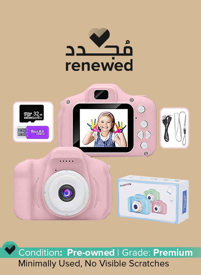أميرتير مُجدد - كاميرا رقمية للأطفال مزودة ببطاقة ذاكرة سعة 32 جيجا بايت وقارئ بطاقات - Image 1