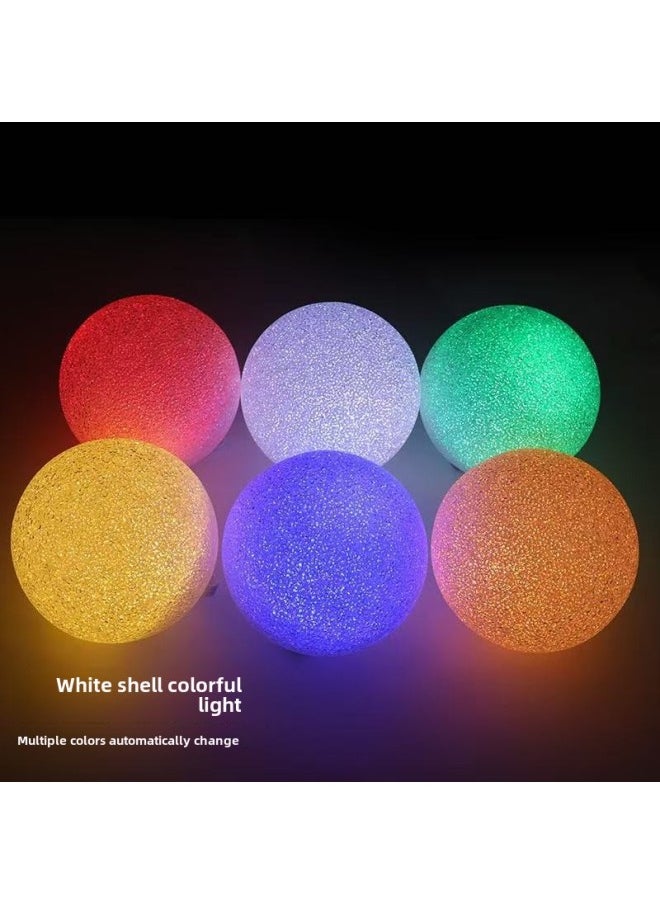 Chinese Lanterns In The Light Ball Glowing Ball Lamp Dance Performance Props Stage Performance Chorus Holding Lamp In Hand-Color:White Crystal Shell Yellow Light-Specifications:10cm Ball Light Wrist Style (with Wrist Strap)