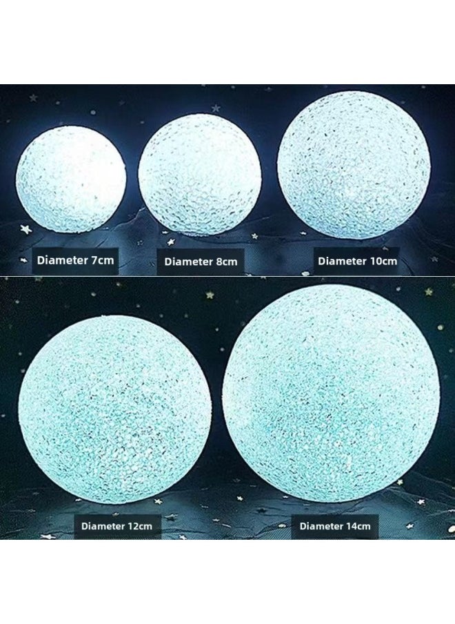 Chinese Lanterns In The Light Ball Glowing Ball Lamp Dance Performance Props Stage Performance Chorus Holding Lamp In Hand-Color:White Crystal Shell Yellow Light-Specifications:10cm Ball Light Wrist Style (with Wrist Strap)