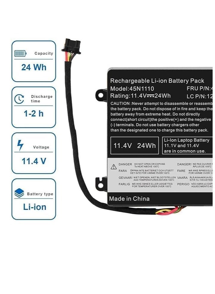 بطارية لابتوب 11.4V سعة 24Wh متوافقة مع Lenovo ThinkPad T440 وT450 وT460 وX240 وX250 وX260 - Image 2