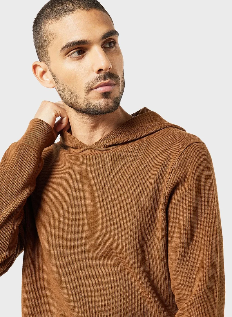 Mango Man Knitted Hooded Sweater