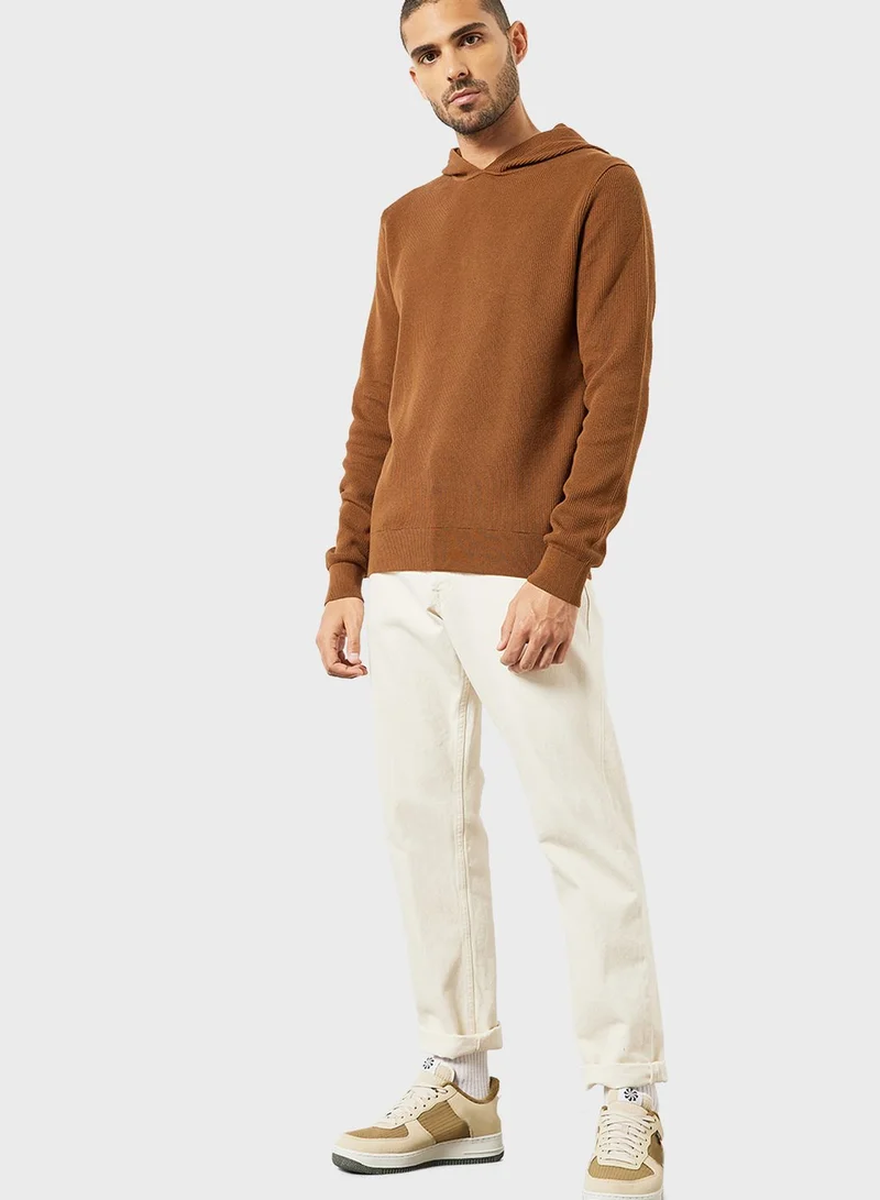 Mango Man Knitted Hooded Sweater