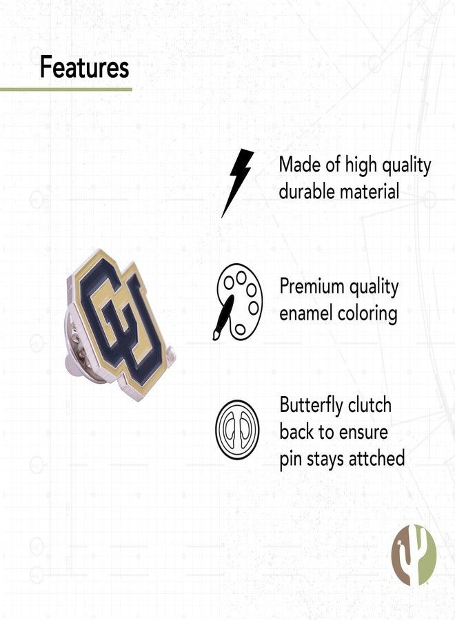 Desert Cactus University of Colorado Metal Lapel Pin Enamel Finish (Pin 2) - Image 3