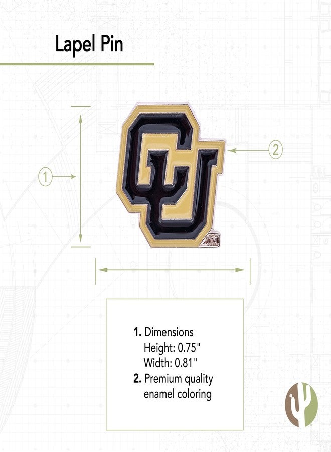 Desert Cactus University of Colorado Metal Lapel Pin Enamel Finish (Pin 2) - Image 2