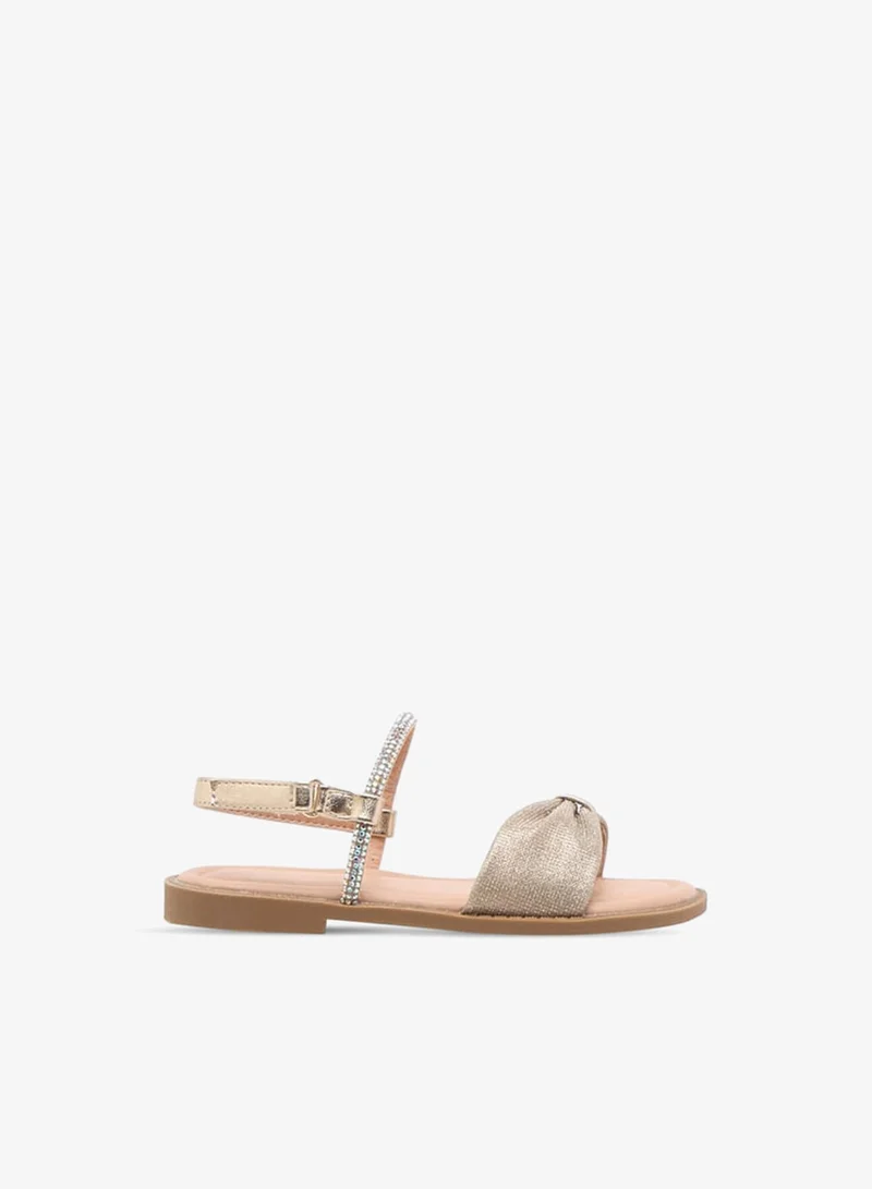 JUNIORS Girls Embellished Sandals with Hook and Loop Closure Ramadan Collection