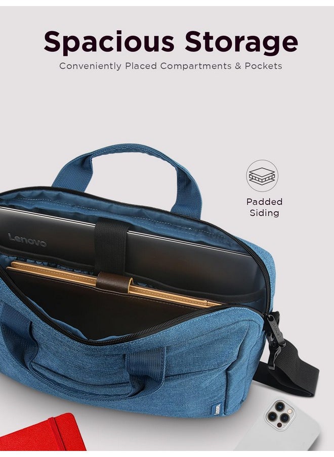Lenovo Lenovo Laptop Carrying Case T210, 15.6-Inch Laptop and Tablet, Sleek Design, Durable and Water-Repellent Fabric, Business Casual or School, GX40Q17230 Casual Toploader - Blue  - Image 4