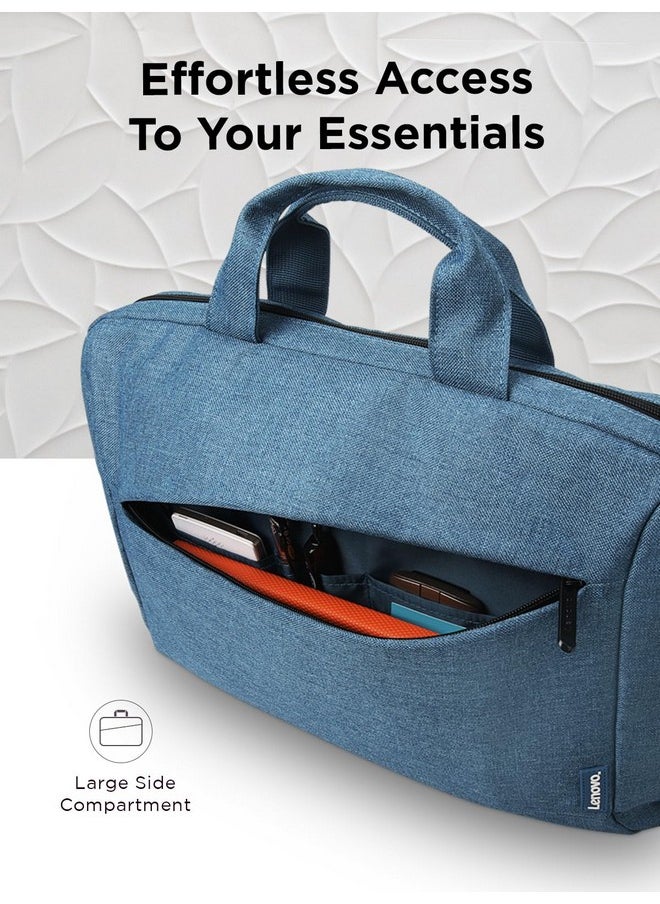 Lenovo Lenovo Laptop Carrying Case T210, 15.6-Inch Laptop and Tablet, Sleek Design, Durable and Water-Repellent Fabric, Business Casual or School, GX40Q17230 Casual Toploader - Blue  - Image 3