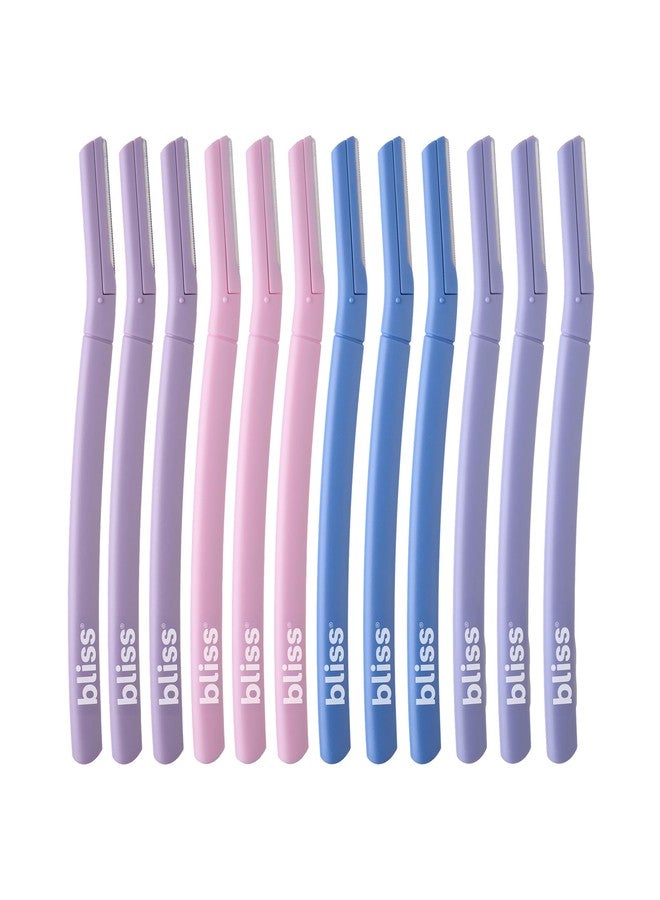 Bliss Stainless Steel Disposable Dermaplaning Tools | Facial Exfoliator and Eyebrow Razor to Dermaplane Peach Fuzz -1 Pack 12 count - Image 1