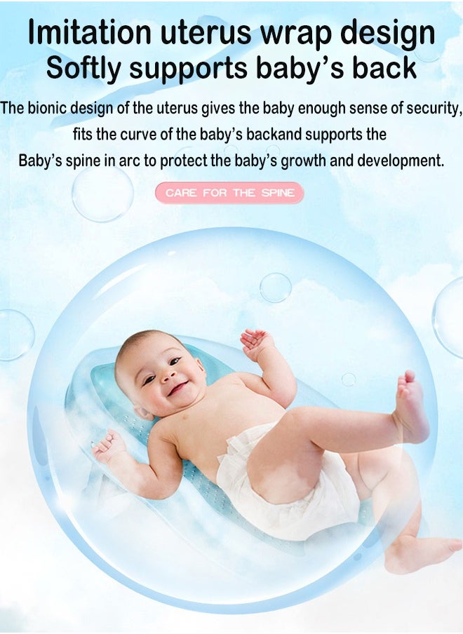 ZCM-HAPPY - Baby Shower Support Safe Lying Baby Bath Support Seat Comfortable Non Slip Mat for Bathtub Ideal Bathing Solution for Newborns Infant Bathing Seat Non Slip Baby Bath Mat Toddler Bath Support Sea - Image 1