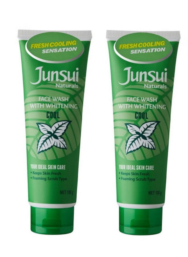 جونسوي عبوة من قطعتين من غسول الوجه المنعش والمبيض الطبيعي 100 غرام - Image 1