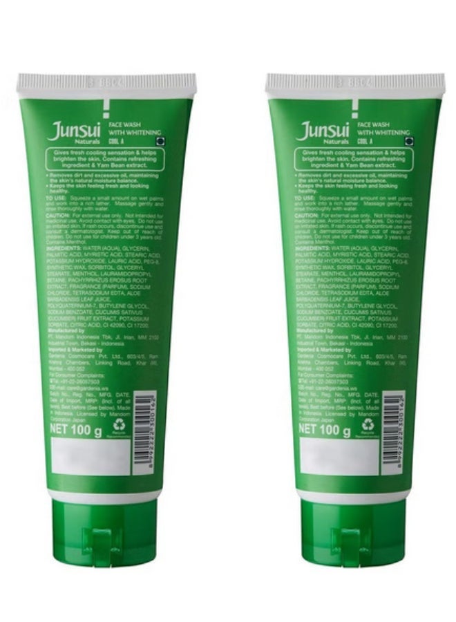 جونسوي عبوة من قطعتين من غسول الوجه المنعش والمبيض الطبيعي 100 غرام - Image 2