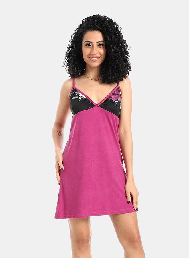 kady Violet Printed Sleepshirt With Spaghetti Straps - Image 1