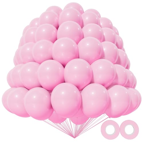 KAWKALSH 200pcs Light Pink Balloons 5 Inch Small Mini Latex Balloons for Party Birthday Baby Shower Anniversary Festival Arch Garland Decoration - Image 1