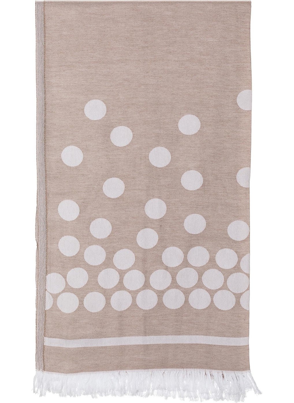 Rosa Bianca Beige Polka Dot Jacquard Cotton Loincloth 